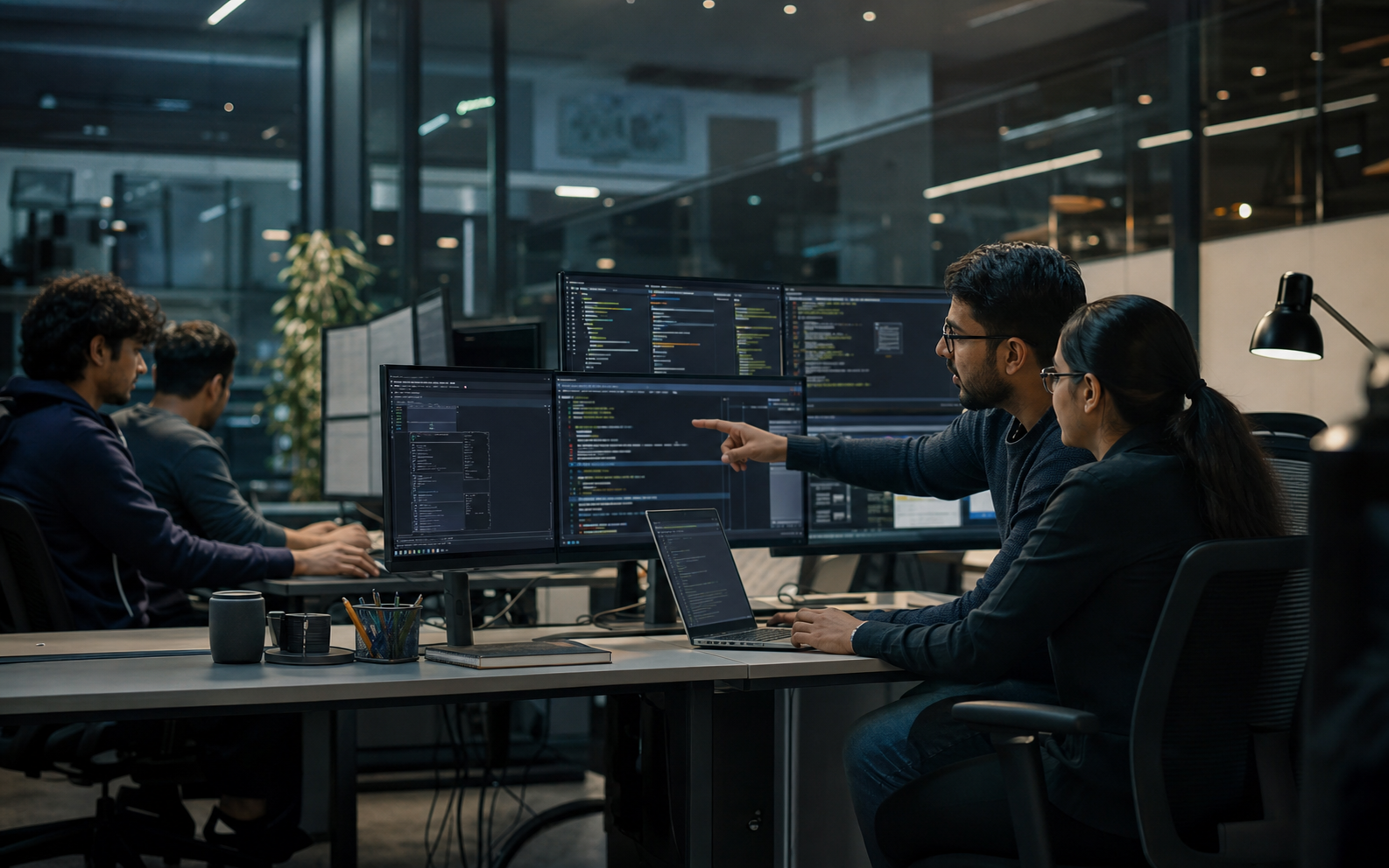QA engineers σε εκτέλεση ελέγχων και ανάλυση αποτελεσμάτων